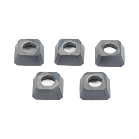 10 Pack Carbide Turning Inserts For Steel Cast Iron And Non Ferrous Metals Machining On Lathe And Milling Tools Holding With Easy Wrench Replacement, five gray inserts