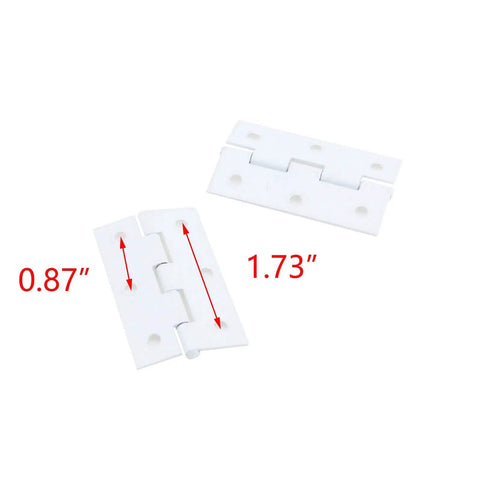 White Box Hinges 2.36 By 1.41 Inches Iron Cabinet Hinges With Screws Pack Of 10 for small cabinets and boxes