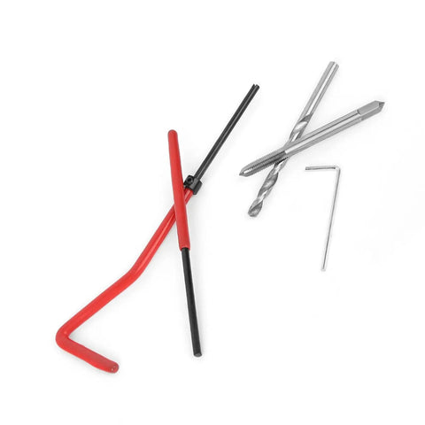 Premium Thread Repair Insert Kit With M4 Helical Coils For Restoring Stripped Holes, Stainless Steel Fasteners red handle drill tap insert tool set