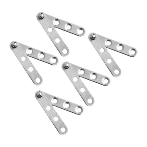 360 Degree Door Pivot Hinges For Cabinets, Stainless Steel Silver, shown in multiple angles for inset and overlay doors