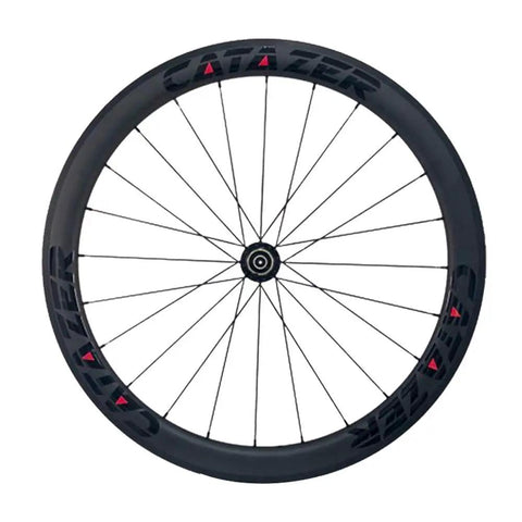 Carbon Road Bicycle Wheelset Clincher 50mm Deep Rim Basalt Brake Surface 3K Weave With Novatec ABG Hub For Lightweight Power and Responsive Stopping