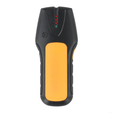 3 in 1 Wall Scanner for stud Finder Metal Detector for Wood Pipe Wire, black and orange handheld device with indicator lights.