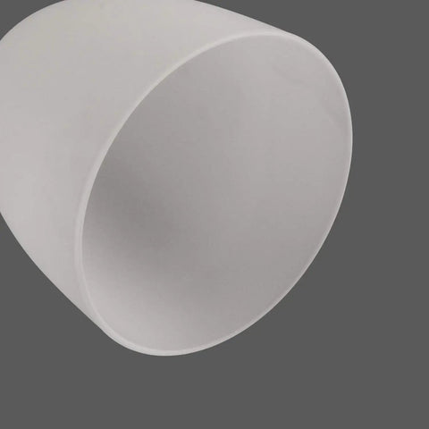 Two Pack Bell Shaped Frosted Glass Light Shades For Ceiling Fans And Wall Fixtures, Lipless, Side View, Durable Replacement