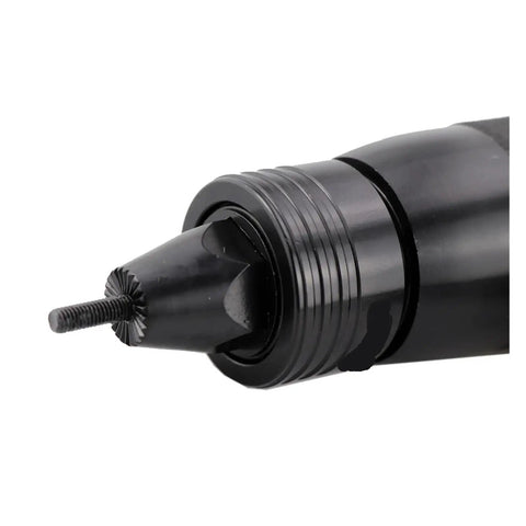 Close-up of Powerful Pneumatic Air Rivet Gun component for Blind Riveting and Rivnut Pull Nuts, showing threaded attachment