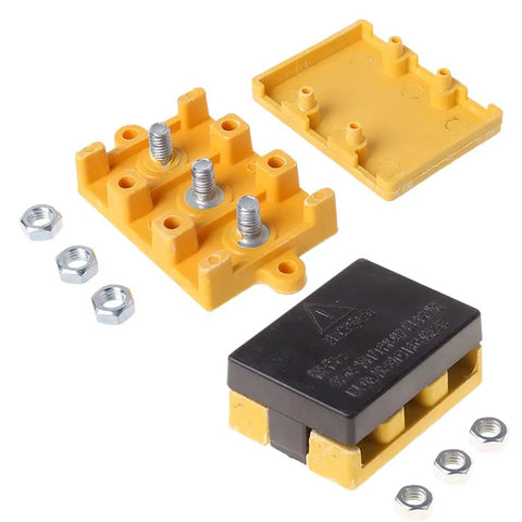 Junction Storage Insulation Box For Electric Bicycle Controllers And Wiring Bakelite Yellow Wire Connector Box With Nut 3 Wire Options