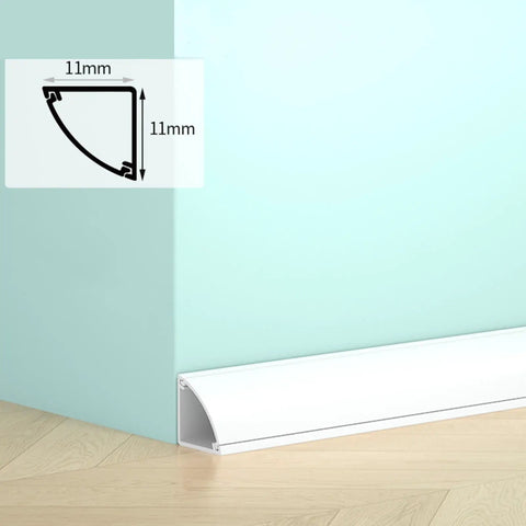 Self Adhesive Gray Pvc And Aluminum Cable Cover Duct 11Mm Square Wire Raceway for clean office cable management showing corner detail.