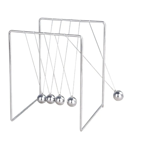 Newton Pendulum Ball Desk Decor Stainless Steel Kinetic Art For Home Office Learning Balance And Momentum Stress Relief Desktop Toy Science Experiment Tool For Kids And Adults.