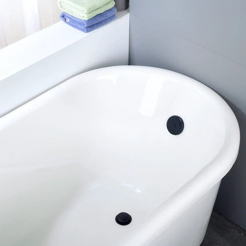 Oil Rubbed Bronze Brass Tub Drain Kit With Overflow for universal bathtub, single hole design, visible on bathtub