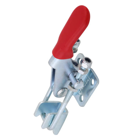 Fabater Heavy Duty Toggle Clamps Set 360 Lbs Holding Power Perfect for Welding Vehicle Build And Machining With Comfort Grip Reduces Hand Fatigue During Tough Industrial Jobs Made From Durable Metal For Reliable Performance Every Time red-handle metal toggle clamp