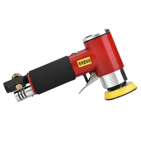 Badass 2 Inch Pneumatic Angle Grinder Offering Lightning Fast Grinding And Flawless Swirl Free Polishing At A Steady 1800 RPM For Demanding Auto Shop And Industrial Metal Projects, featuring a compact design and air connection.