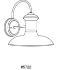Brookside Outdoor Wall Light Black Finish, 10 Inch Wide By 10.75 Inch Tall Exterior Fixture design illustration