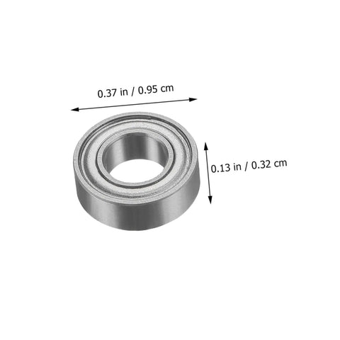 Top Mounted Ball Bearing Router Bit Guide Kit, small bearing dimensions 0.37 x 0.13 inches, precision accessory for woodworking