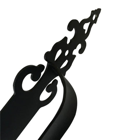 Close-up of Six Piece Beafy Heavy Duty Garage Door Handle Hinges Set with Silent Hydraulic Buffer featuring decorative detail.