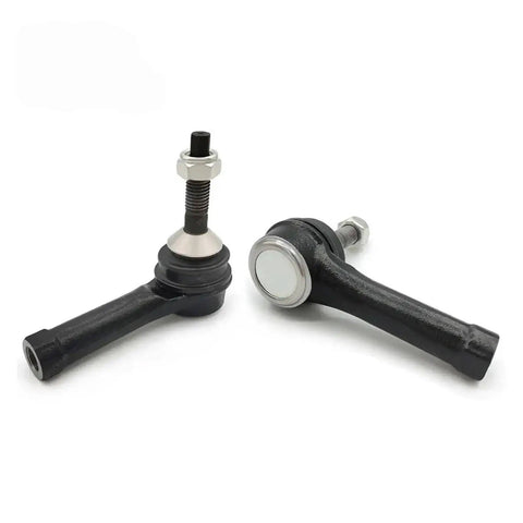 Front view of tie rods from Ford Explorer Front Suspension Kit 8pc Includes Front Lower Control Arm Bushings Tie Rods And Sway Bar Stabilizer Links For 2011 To 2017 Models Heavy Duty Upgrade For Smoother Quieter Ride