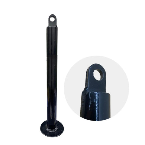 Heavy Duty Dumbbell And Barbell Rack Holder With Weight Plate Loading Pin For Home Gym, close-up of metal loading pin detail