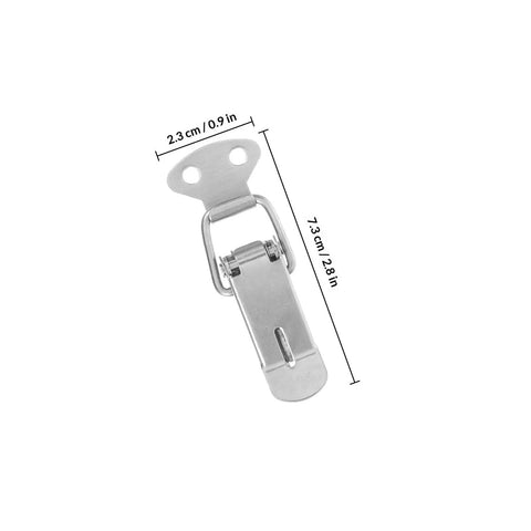 6 Sets Heavy Duty Stainless Steel Toggle Latch 72mm Chrome Spring Loaded Locking Bar Clamp For Toolbox Drawer Cabinet Box Security, 7.3cm