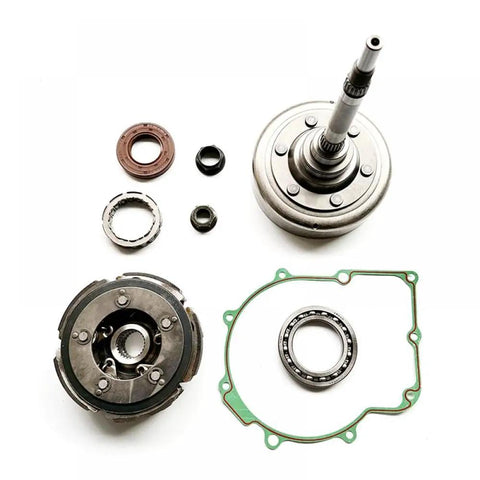 Rock Solid Heavy Duty Wet Shoe Clutch Drum Housing Carrier With One Way Bearing Kit Drop In Replacement parts layout with seal and components
