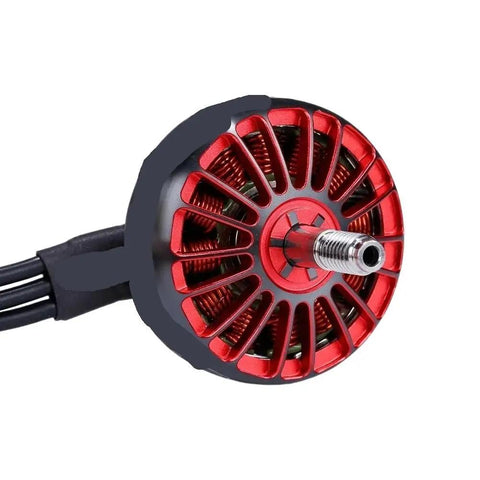 Dope High Performance Brushless FPV Drone Motor With 1300KV, 1700KV, 1800KV, And 2200KV Options, 2-6S Compatible, red casing close-up