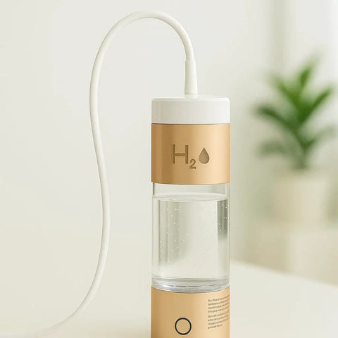 Hydrogen Water Bottle Generator Gives You Up To 4500ppb High Concentration With SPE PEM Dual Chamber Tech Inhaler And Breathing Tube
