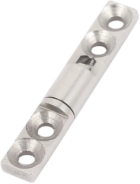 Friction Hinge For Cabinets And Interior Doors With 360 Degree Shaft Rotation And 36mm Length In Silver Tone Nickel Plated Iron KLYMY