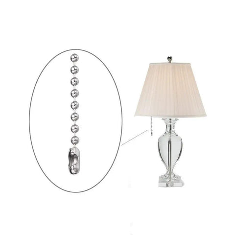 Stainless Steel Bead Pull Chain 10 Feet Heavy Duty Rustproof With 40 Lb Pulling Power 3.2mm Extension Chain Includes 10 Free Clasp Connectors