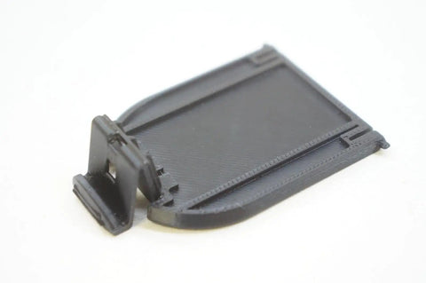 Heavy Duty Replacement Battery Cover And Door Hatch For L70 Stud Finder, black composite hatch, snap fit design, protects against debris.