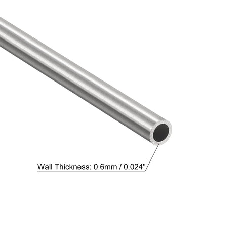 Stainless steel capillary tube, uxcell, 5.5mm OD x 0.6mm wall, 250mm length, side view