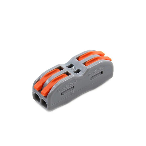 Snag This Compact DIN Rail Wire Connector Terminal Block For Tool Free Push In Spring Clamp Wiring On Solid Or Stranded Conductors Inside Your Industrial Control Panels With Flame Retardant Housing And 32A Rated Snazzy Tech For LED Lighting Setup, gray