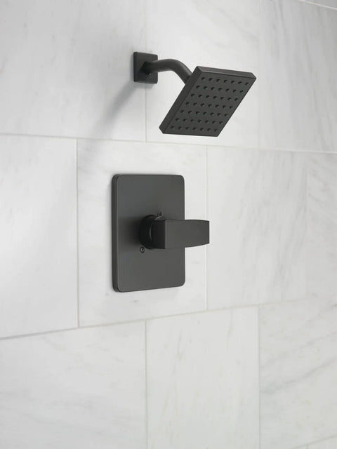 Matte Black Shower Faucet Trim Kit With Head And Handle, Universal MultiChoice Compatibility, High Power Full Body Spray, Valve Not Included