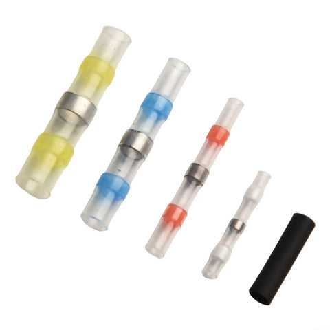 300 Pc Heat Shrink Solder Wire Connectors Kit Waterproof Butt Terminals For Marine Auto Electrical Cable Splice Sealed Sleeves Durable And Easy To Use, assorted sizes