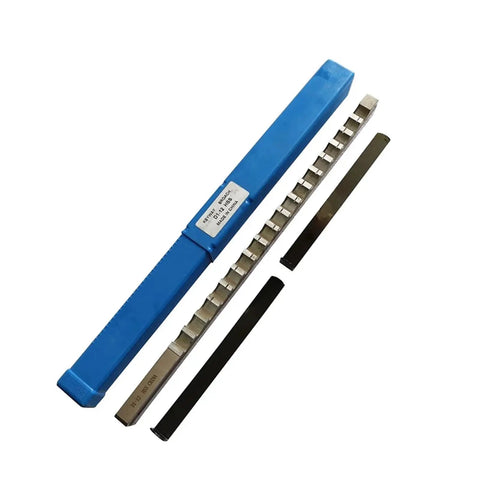 Half Inch D Keyway Broach Cutting Tool Push Type With Shim HSS Broaching Cutter For CNC Router next to blue case