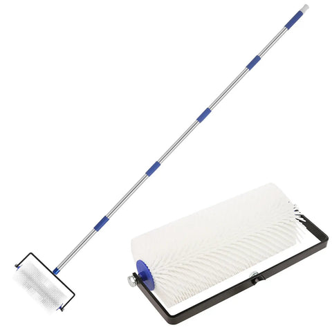 Spiked Roller For Self Leveling With Extended Handle For Bubble Free Concrete And Epoxy Finishes, 9 Inch Roller With Telescoping Pole