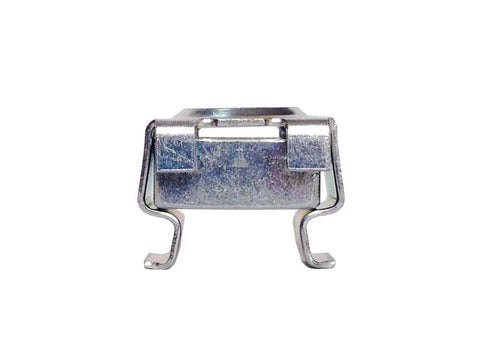 Top Shelf 12-24 Zinc Cage Nuts 100 Count Snap In Square Hole Rack Hardware, zinc plated spring steel frame for mounting.