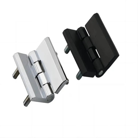 Heavy Duty Stud Screw Hinge for Industrial Machinery and Equipment Box Door 40x40mm Corner Bracket Locking Hinge Kit Bright Finish, 4 Pack