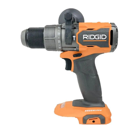 Beast Mode 18V Brushless Cordless Hammer Drill Driver Featuring Half Inch Metal Ratcheting Chuck and 800 Inch Pounds of Knockout Torque Plus Variable Speed Control To Crush Every Demanding Project With Ease Tool Only, side view.
