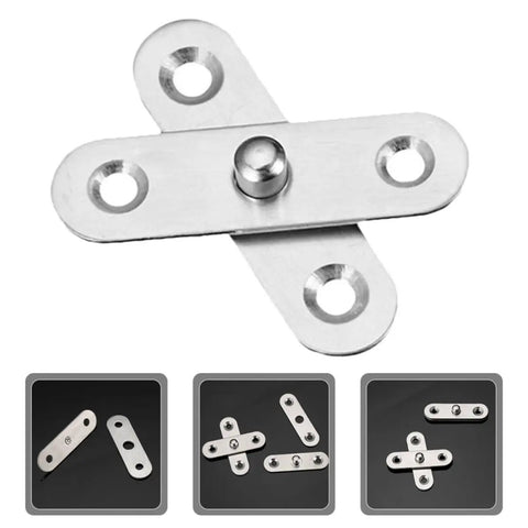 Heavy Duty Stainless Steel Pivot Door Hinges for Cabinets 12 Pack, Smooth Quiet Operation, Hidden Pivot Design shown from top view