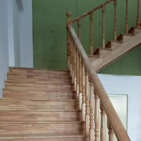 Upgrade Your Space With Premium Replacement Wood Balusters And Stair Spindles For Quick Porch Fixes, Classic Carved Poplar Columns Ready For Indoor Rails, Massive 30 Pack Of 37 Inch Posts Looking Darn Sharp, wooden stairs with carved poplar balusters.