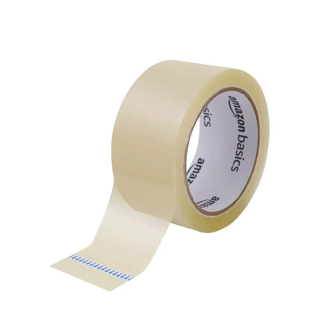Heavy Duty Clear Packing Tape 12 Pack Strong Acrylic Adhesive For Shipping Moving And Packaging 1.8 Mil Thick 72 Yard Rolls on a roll.