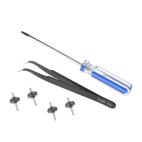 Replacement Widened Rollers And Axles For V10 Robot with screwdriver and tweezers for assembly