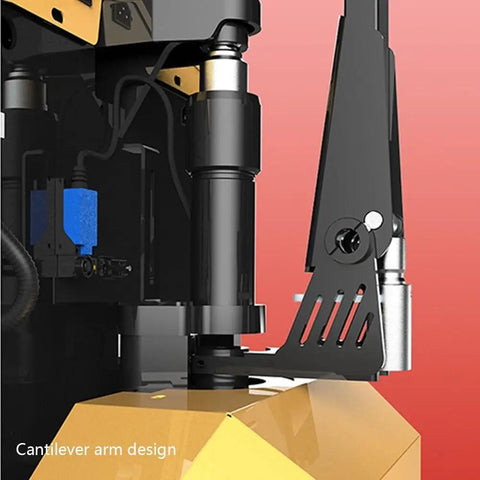 Close-up view of the cantilever arm design on Hefty 6600 Lb Manual Pallet Jack Truck With Lithium Battery Power.