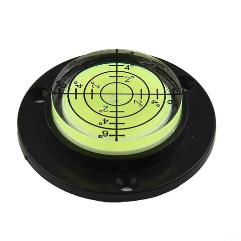 50mm x 12mm Round for spirit Level bubble with 360-degree visibility and markings for precise leveling.