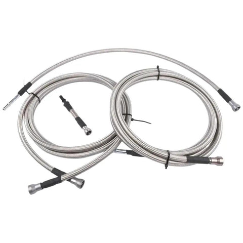 High Performance Diesel Fuel Line Kit Fits Chevy Silverado And GMC Sierra 2500 HD 3500 HD 6.6L V8 2004-2010 Super Turbo Direct Swap Replacement, braided metal hoses