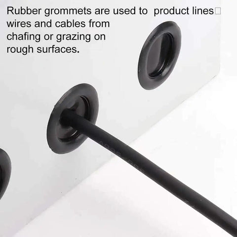 Grommet Firewall Hole Plug Set 170 Pack With Rubber Grommet Protecting Cable in Sheet Metal Panel