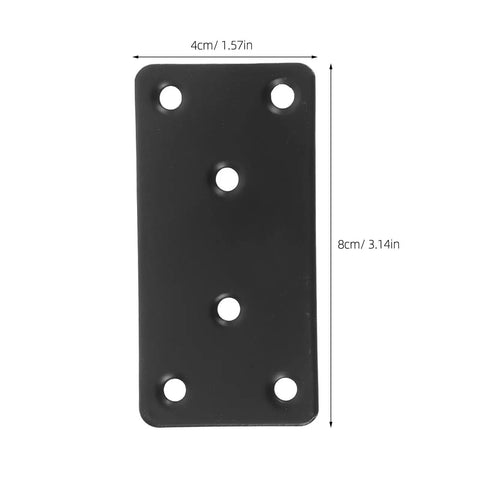 Heavy Duty Stainless Steel Flat Mending Plates With Screws 10 Pack Straight Brace Repair Brackets 4cm x 8cm