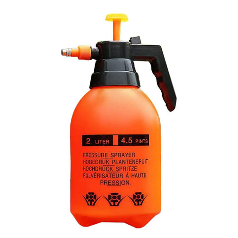 Hand Held Garden Sprayer 0.5 Gallon 68 Oz With Adjustable Brass Nozzle For Lawn Care, Pet Bathing, Car Wash And Home Cleaning