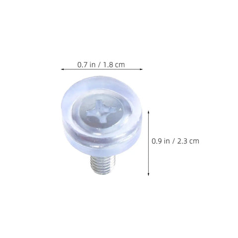 Close-up of 40 Piece Adjustable Furniture Feet With M6 Thread 18mm Diameter Leveling Screws For Desk And Tables, with measurements.
