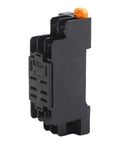 Plug And Play 8 Pin DPDT Relay With Socket Base 10A 220 To 240 Volt AC For Industrial Control Panels Beefy Heavy Duty Wiring Kit Ideal For Motors Pumps And Other High Load Applications, black socket base