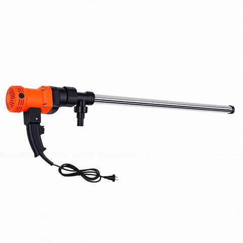 Jiawu Electric Drum Pump With 90Cm Stainless Steel Tube High Rate Transfer For 200L And 220L Drums US Plug side view with orange handle