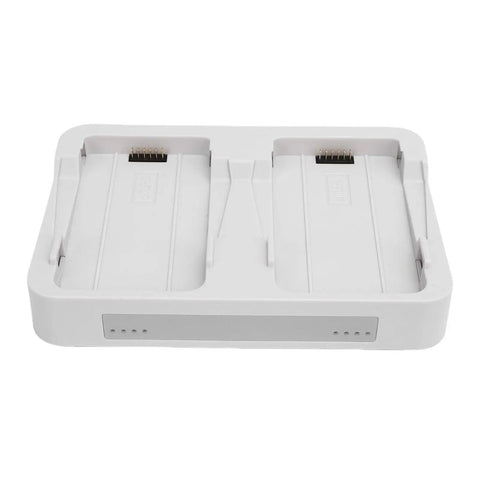 Dual Battery Charger Hub For Flip Drone 60W Fast Charging Station compact design with dual slots for battery docking, front view.