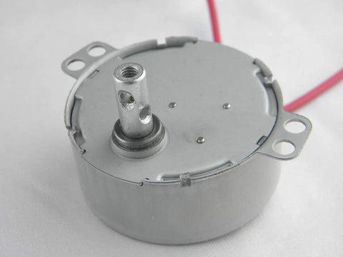 Compact synchronous gear motor with 15-18 RPM CCW rotation